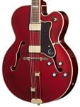 Epiphone Broadway Archtop Hollowbody Guitar Wine Red with Premium Gig Bag Body View